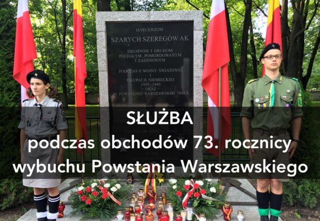 Służba podczas obchodów 73. rocznicy wybuchu Powstania Warszawskiego